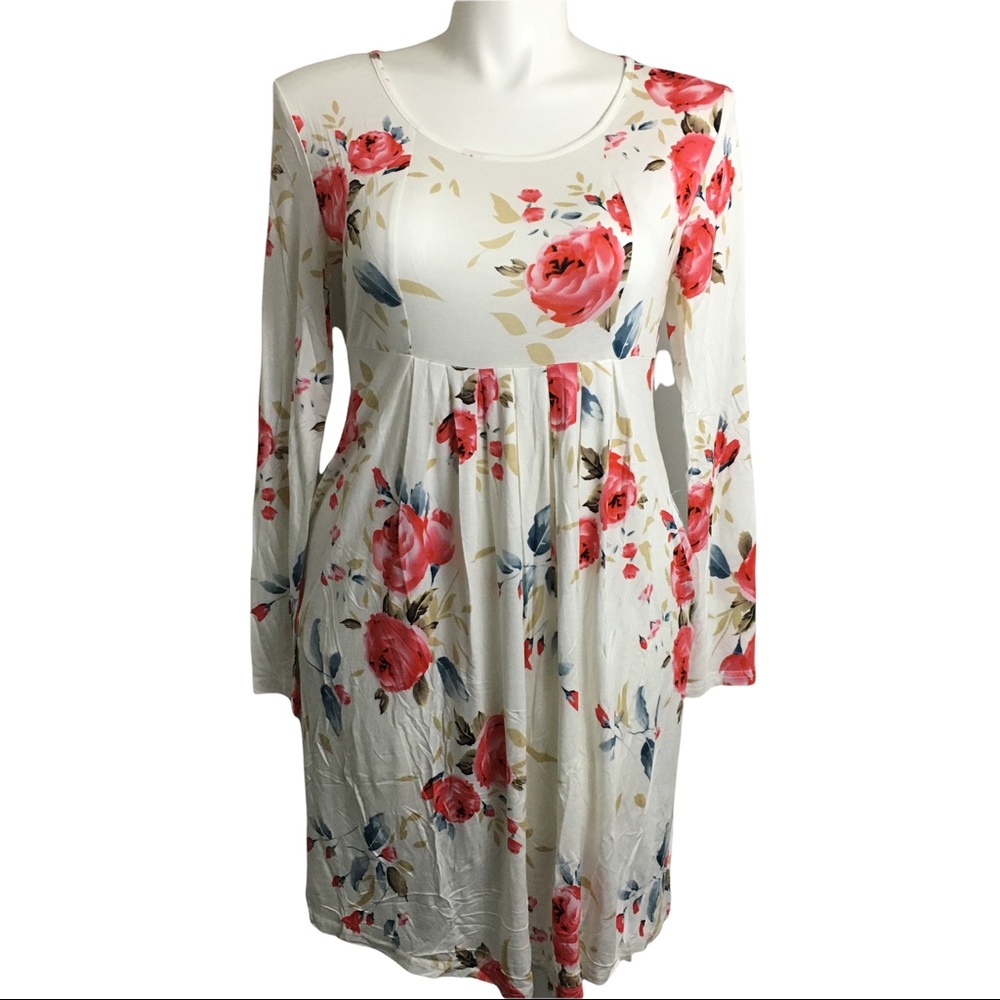 Jouica floral king sleeve jersey knit dress. Sz XL. New